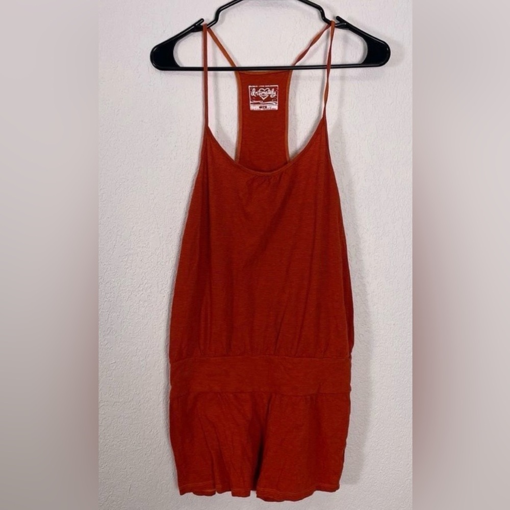 Intimately Free People Orange Striped Romper